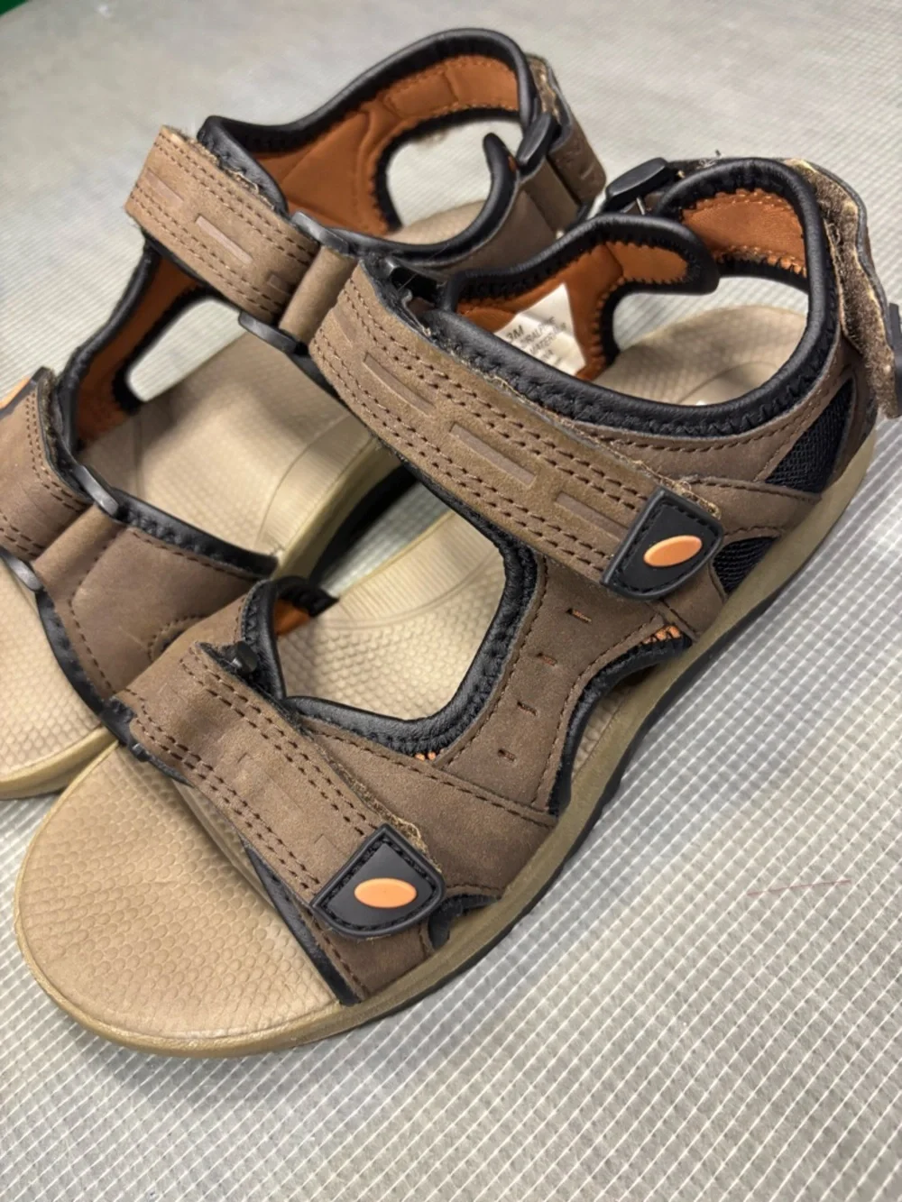 London Underground Kids Ralphie Sport Sandals Brown Size ЗM